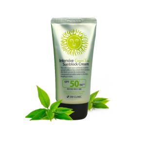 3W Clinic Intensive Green Tea Sunblock Cream SPH50+PA+++ 70ml